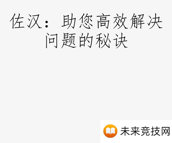 佐汉：助您高效解决问题的秘诀